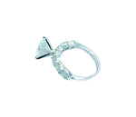 Diamond Solitaire White Gold Ring 18k