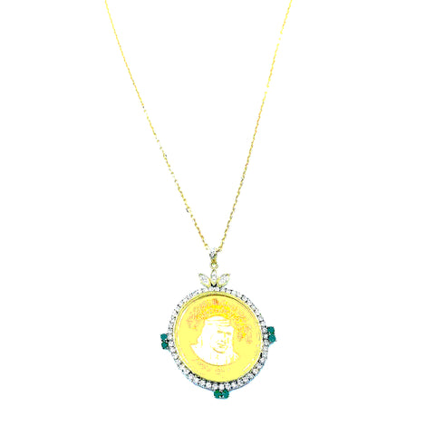 Sheikh Zayed Gold Coin Necklace