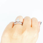 Diamond Pear Shape Solitaire Ring White Gold 18K