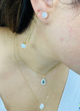 Yomiyat - Pearl Double Chain Earrings - UAEJEWELS