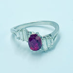 Solitaire - Oval Ruby Ring - UAEJEWELS