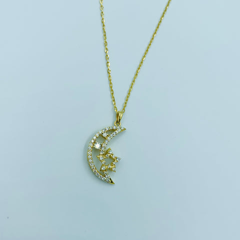 Hilal - Crescent Diamond Necklace