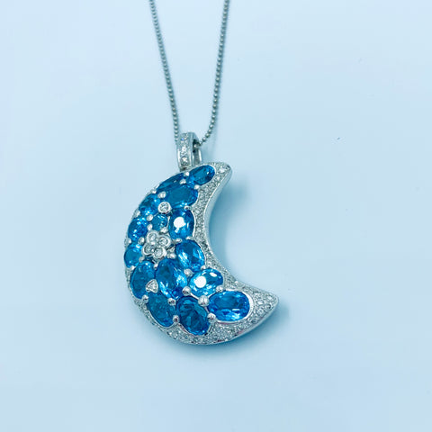 Hilal - Half Moon Diamond Necklace