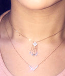 Tajreedi- Dangling Diamonds Necklace - UAEJEWELS