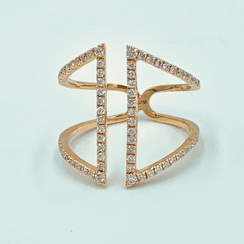 Tajreedi - Symmetric Diamond Ring - UAEJEWELS