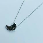 Hilal - Half Moon Black Diamond Necklace