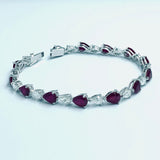 Ruby and Diamond Pear Bracelet - UAEJEWELS