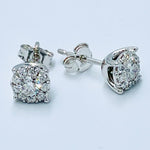 Yomiyat - Cluster Round Diamond Studs - UAEJEWELS