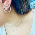 Tajreedi- Swirl Diamond Earrings - UAEJEWELS