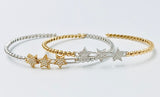 Shams - Three Star Open Bangle - UAEJEWELS