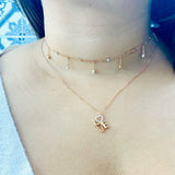 Yomiyat - Dangling Diamond Choker - UAEJEWELS