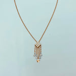 Tajreedi- Dangling Diamonds Necklace - UAEJEWELS