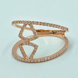 Tajreedi- Triangles Diamond Ring - UAEJEWELS