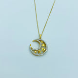 Hilal - Multi Star Half Moon Necklace