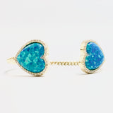 Cupid's - Opal Heart Baby Bangle - UAEJEWELS