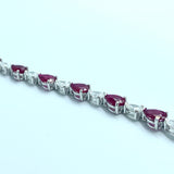 Ruby and Diamond Pear Bracelet - UAEJEWELS