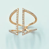 Tajreedi - Symmetric Diamond Ring - UAEJEWELS